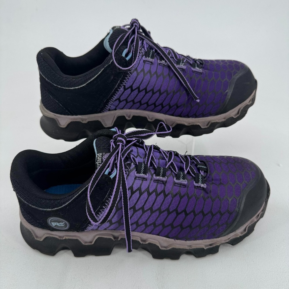 Timberland Pro A1791 Work Shoes WOMENS Black Purple Lace Up Comp Toe SIZE 9 - Picture 10 of 15
